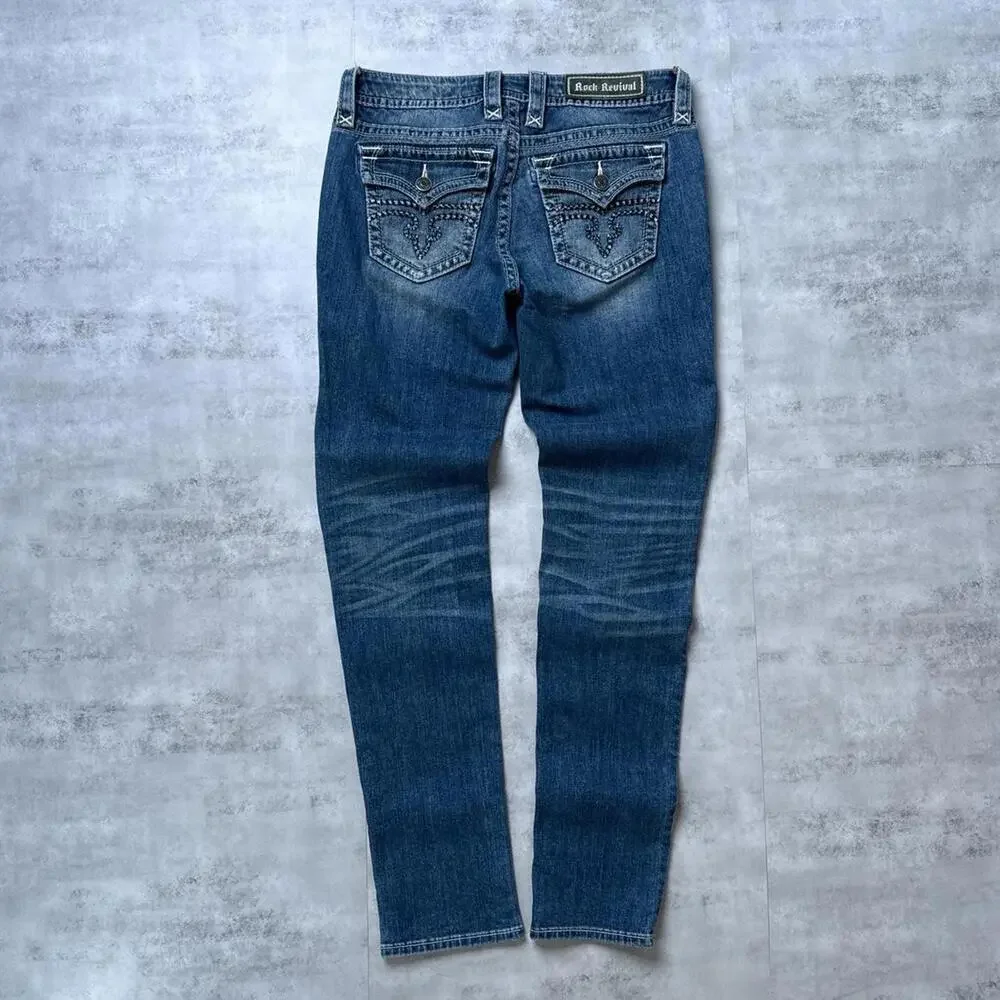 Y2K Rock Revival Jessica Skinny Women’s Denim Jeans - Picture 1 of 7